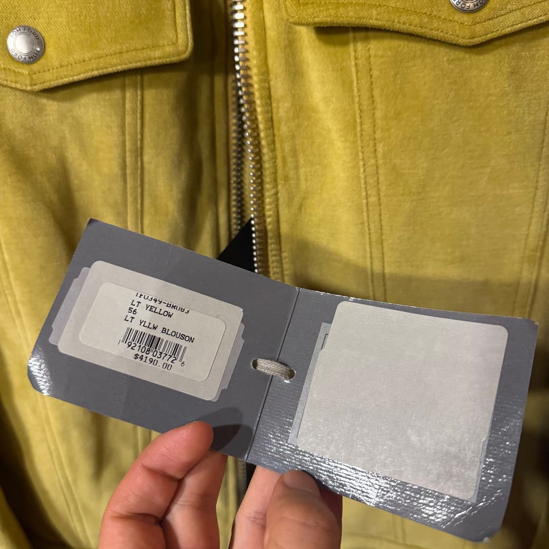 톰포드 올리브 벨벳 레더 트러커 자켓  상품이미지2