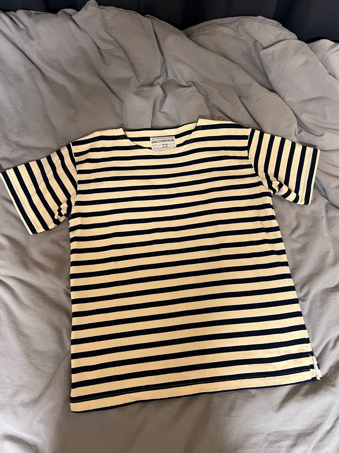 브론슨 아이보리 해군 단가라 반팔 M 38  상품이미지1