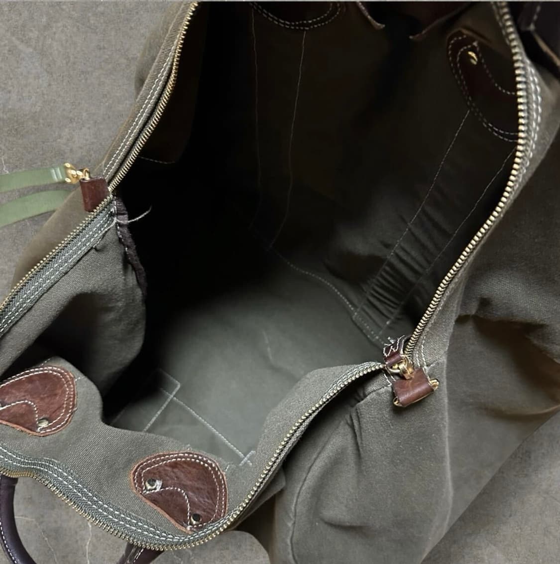 Massimo 이태리 캔버스 카키 더플백 투웨이백 (엘엘빈st) 상품이미지7