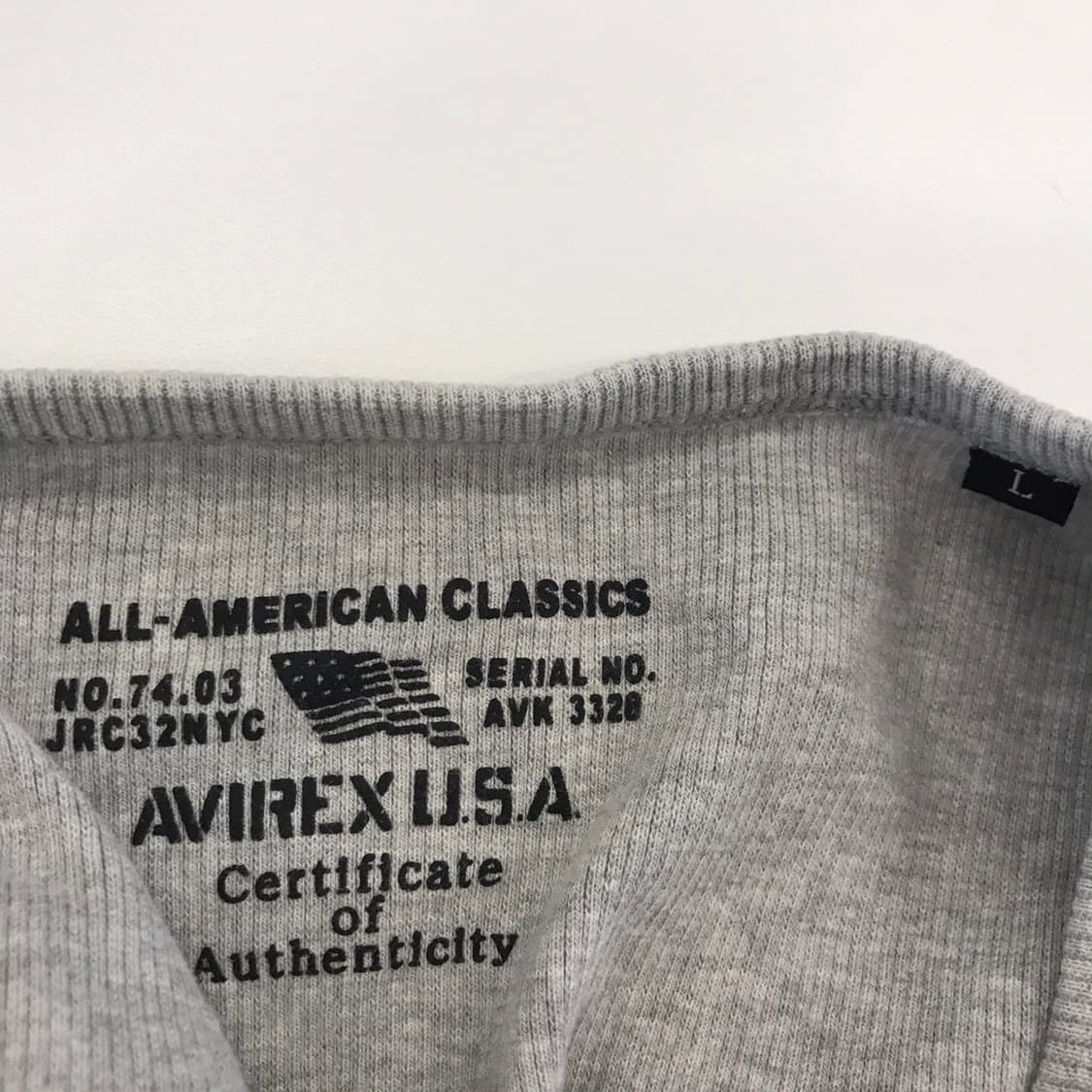 AVIREX 아비렉스 USA 골지코튼 반팔 [95] 상품이미지5