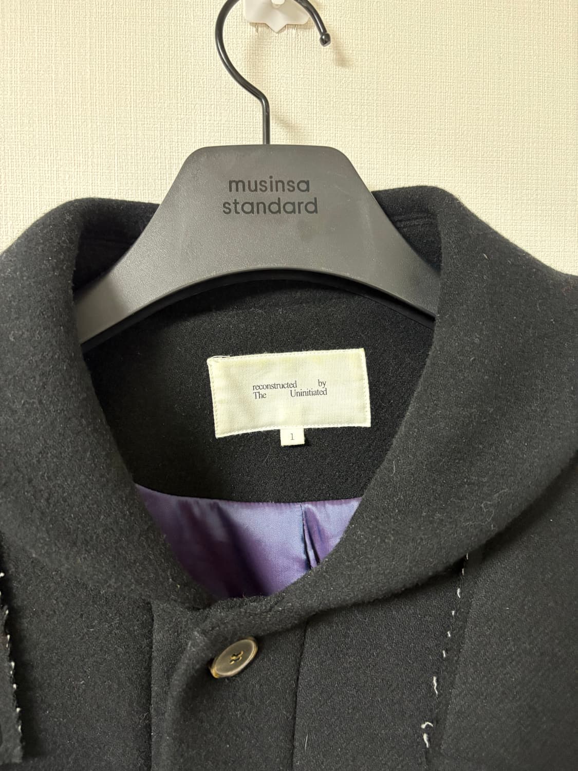 rbu 멜튼 울 블루종 블랙 1 상품이미지3