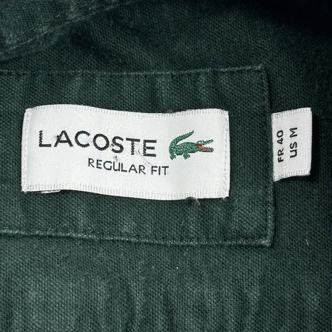 라코스테 크록 레귤러 핏 카키 셔츠 (L) 상품이미지5