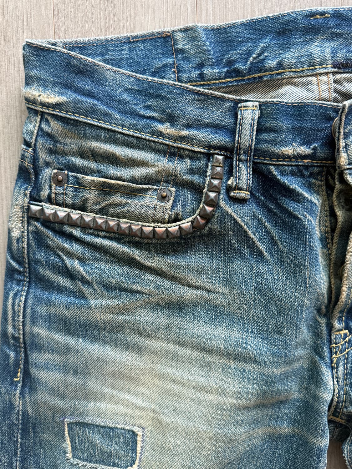 90’s Hysteric Glamour stud jeans 상품이미지7