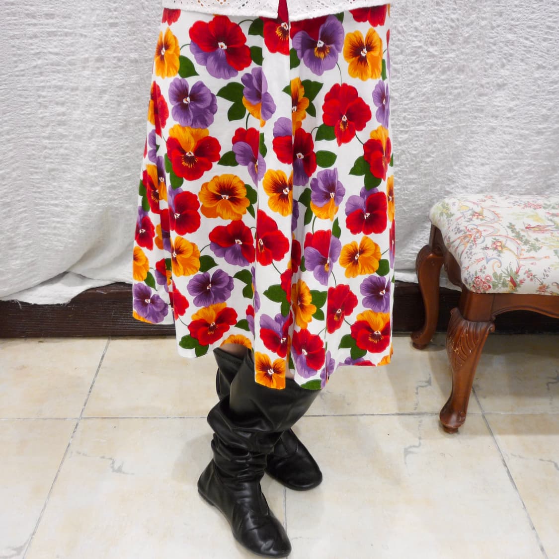 Flower pop midi skirt 상품이미지6