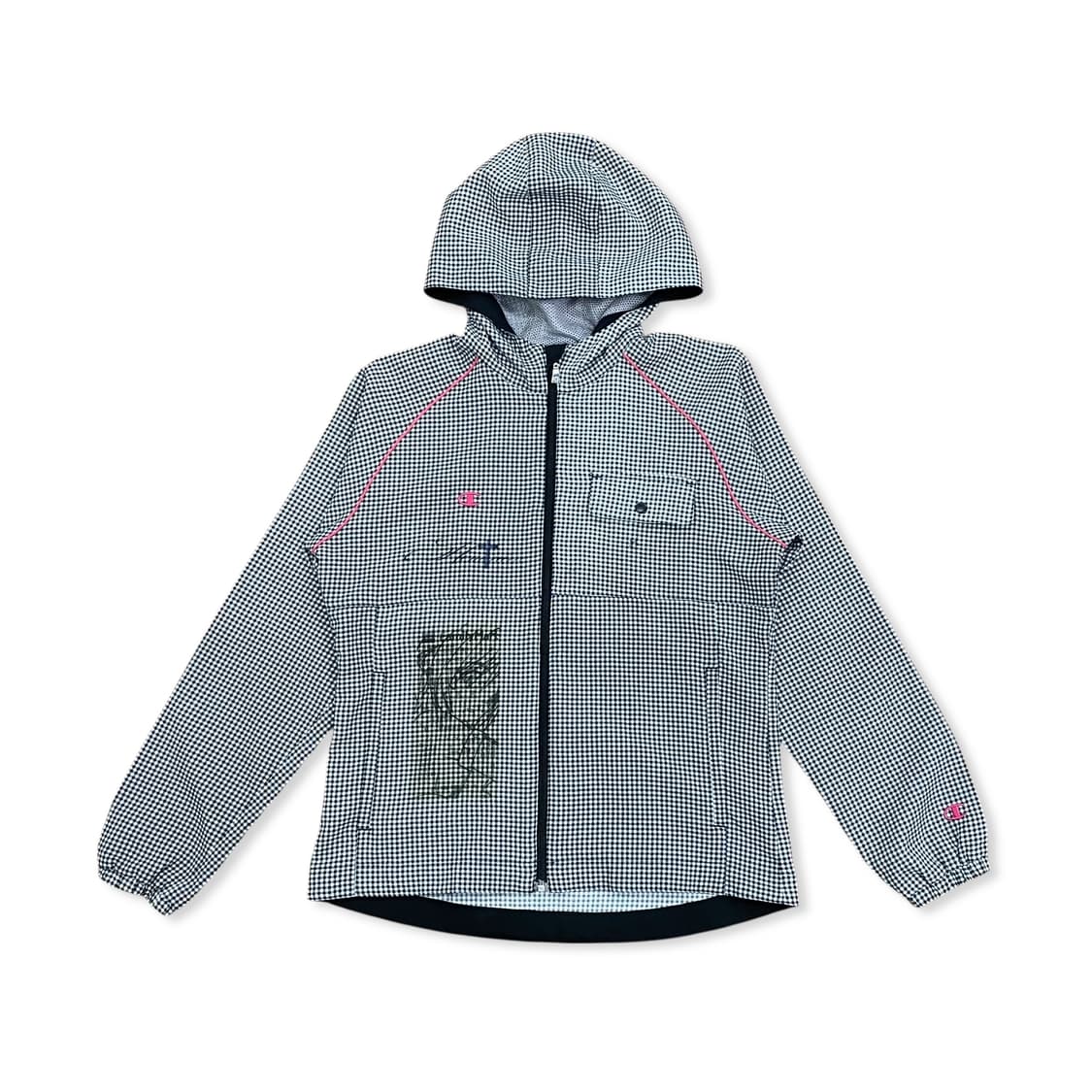 CHAMPION, Pink Piping Check Hood Zip up 상품이미지1