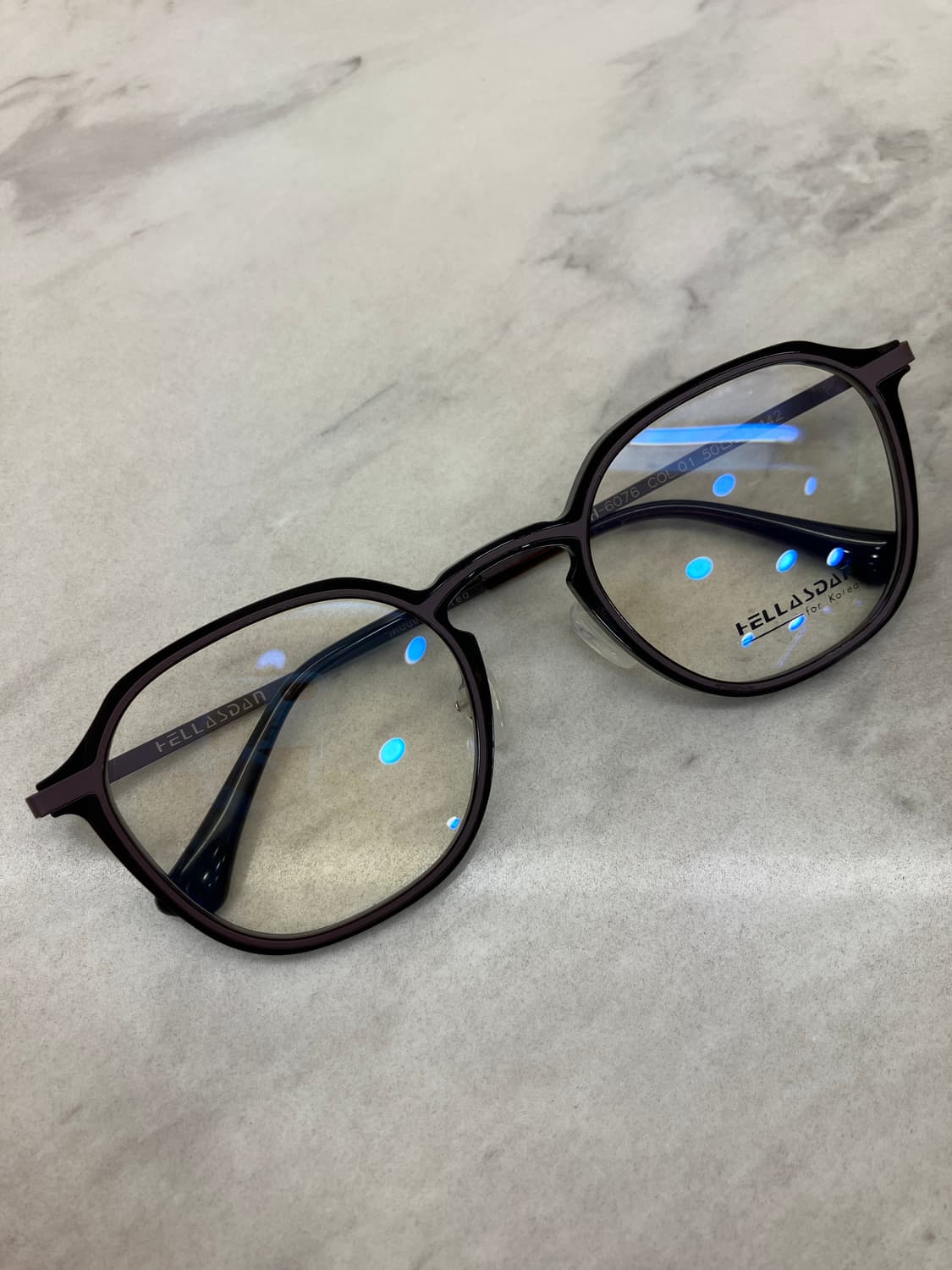 헬라스단 HELLASDAN 다크 초콜릿 솔텍스 웰링턴 메탈테 안경 상품이미지1