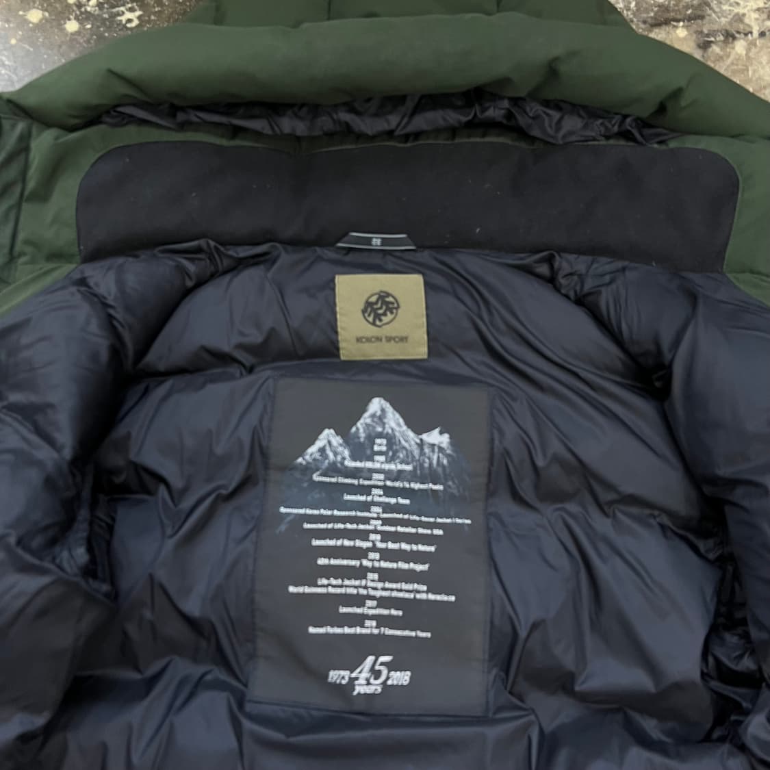 95) 코오롱스포츠 구스다운 롱패딩 점퍼 거위털 롱패딩 자켓 상품이미지5