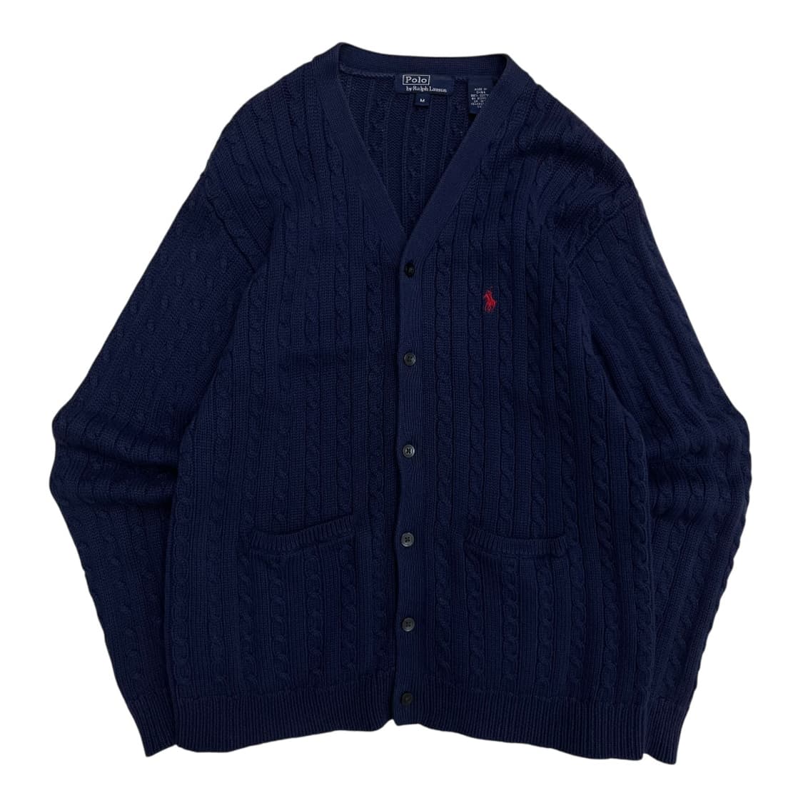 폴로 랄프로렌 레드포니 네이비 꽈배기 가디건 M 상품이미지2