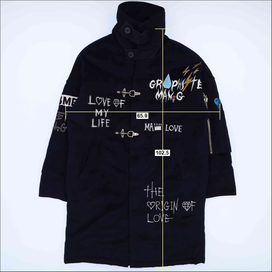 [Free] 그라피스트 만지 자수 헤비 코트 N7031 상품이미지10