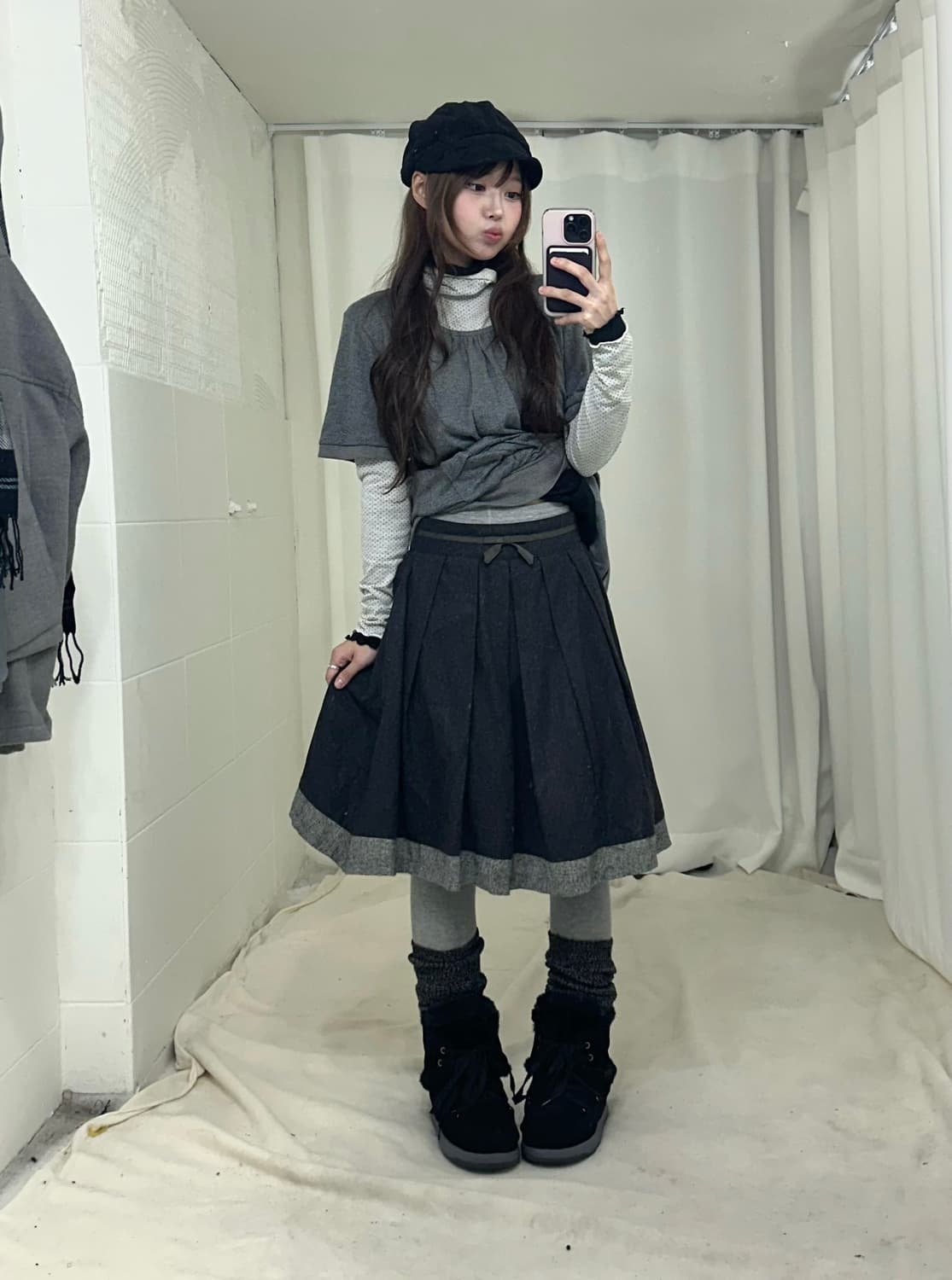 그레이 너드 니혼진 모리걸 떡코 코디세트 상품이미지4