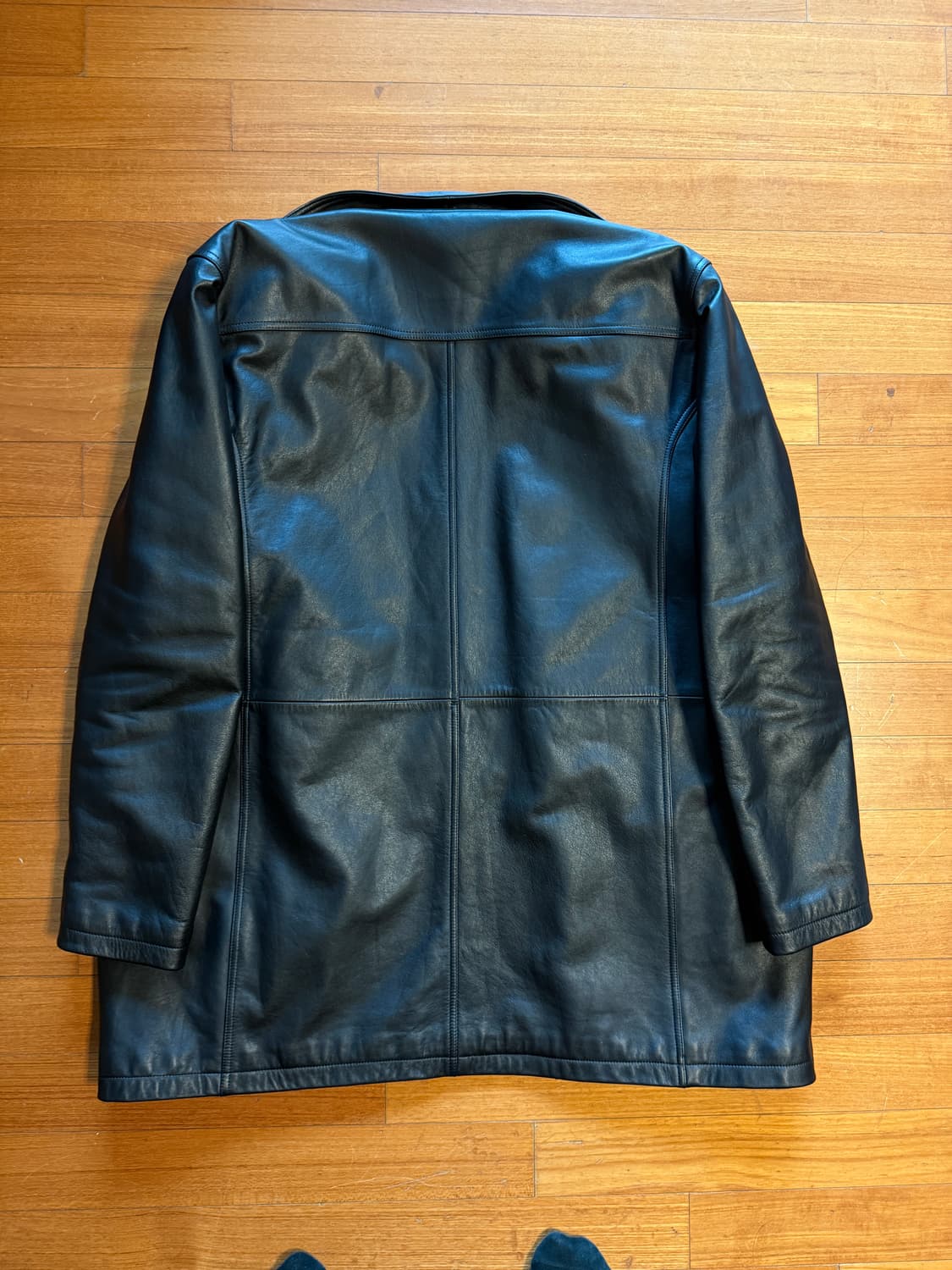 선플라워 레더 숍 코트 상품이미지3