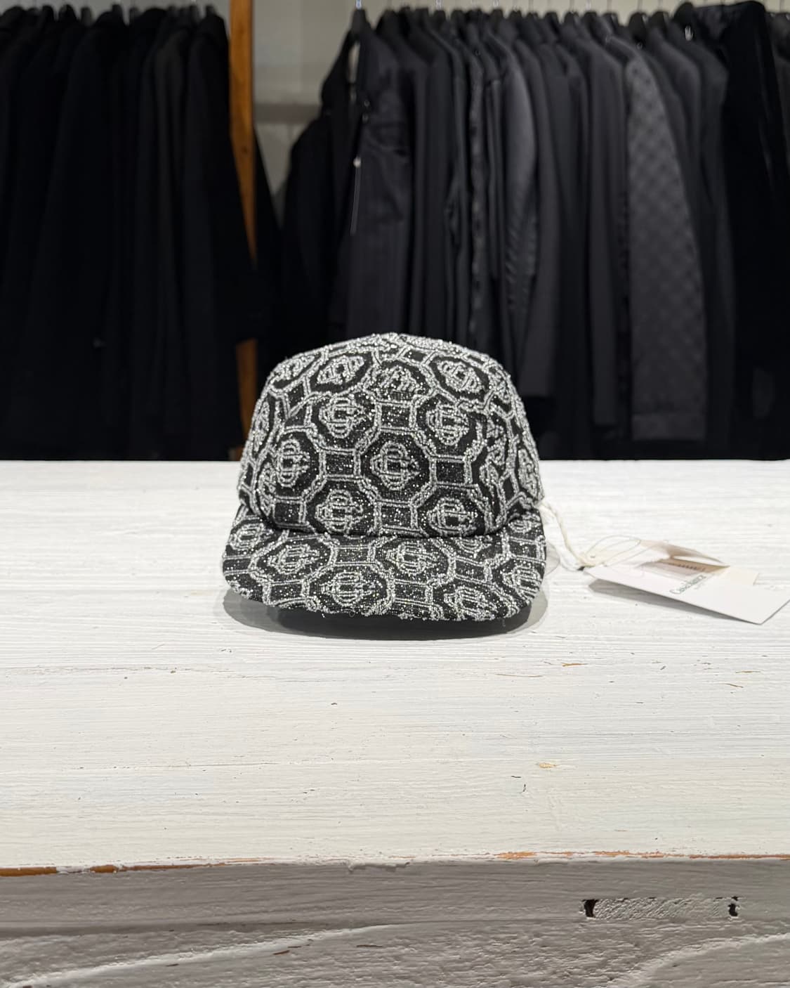 카사블랑카 블랙실버 테니스 클럽 모노그램 패턴 제트 캡 상품이미지2