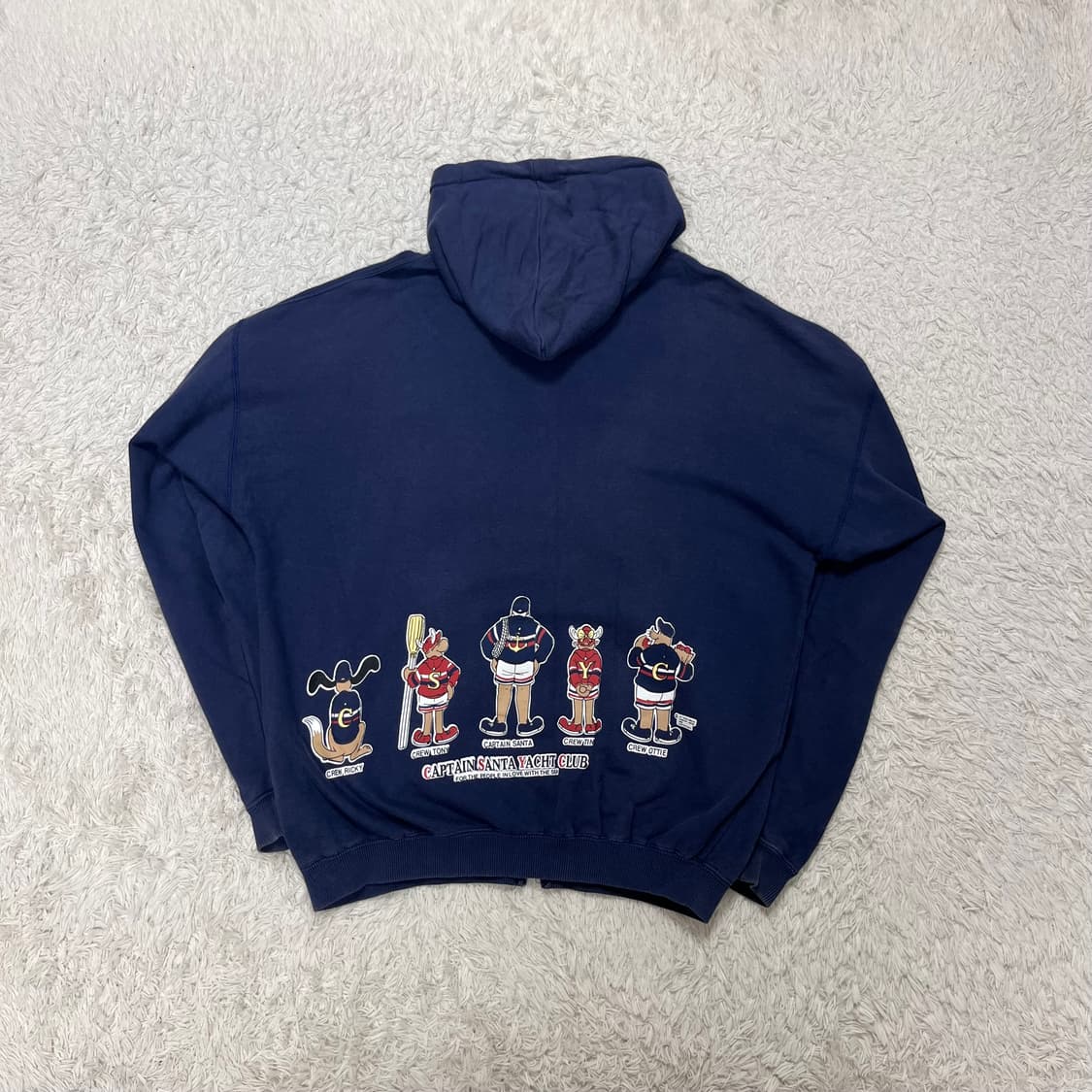 Captain Santa navy zip-up hoodie 상품이미지5