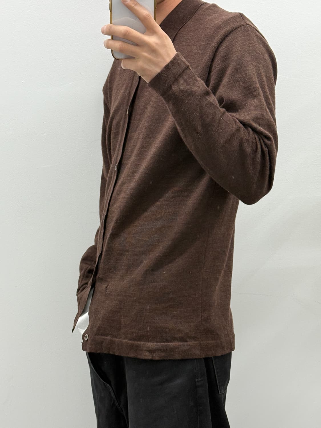 빈티지 폴스미스 브라운 가디건(데미지) 상품이미지4