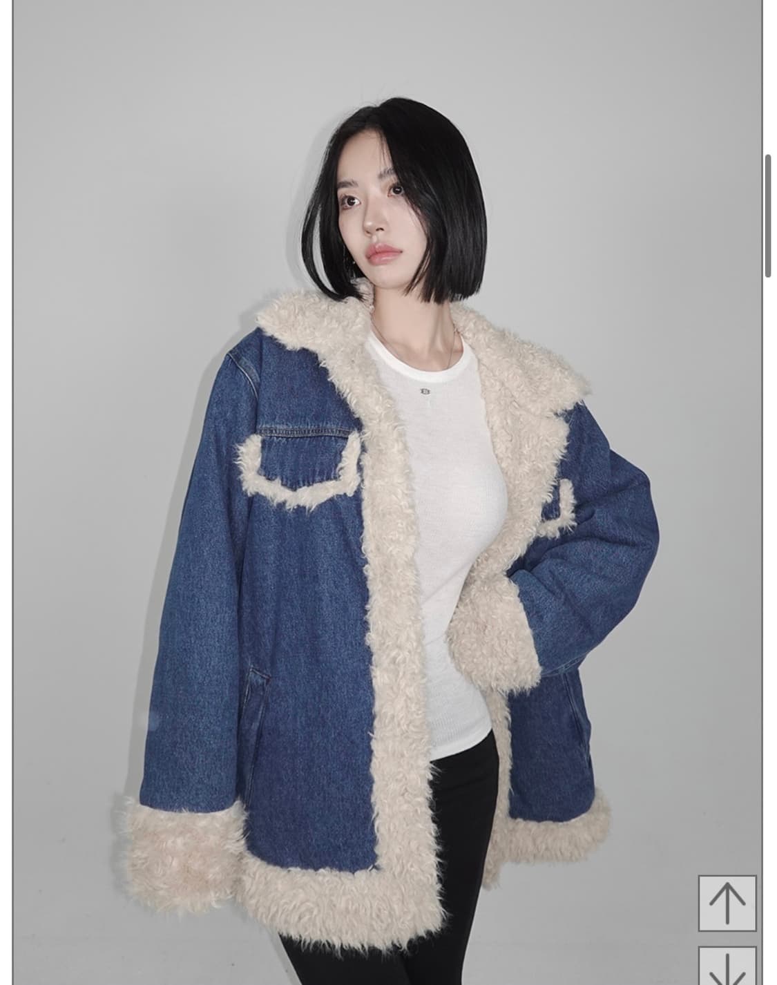 페일제이드) Denim Shearling Coat F 상품이미지2