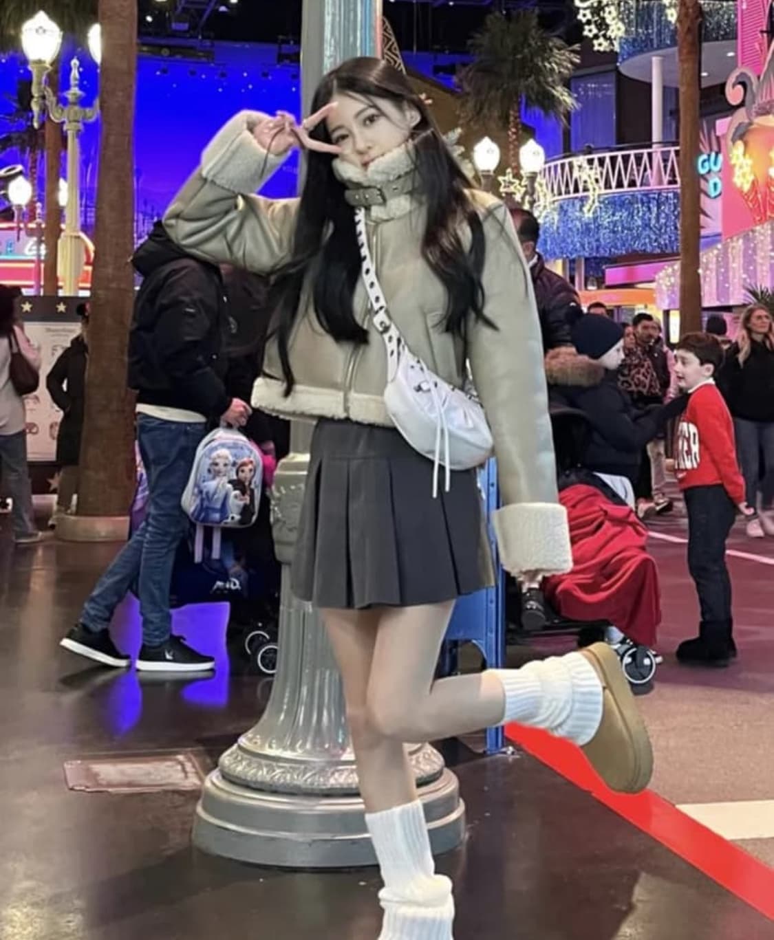 카키포인트 미니 무스탕 베이지 상품이미지5