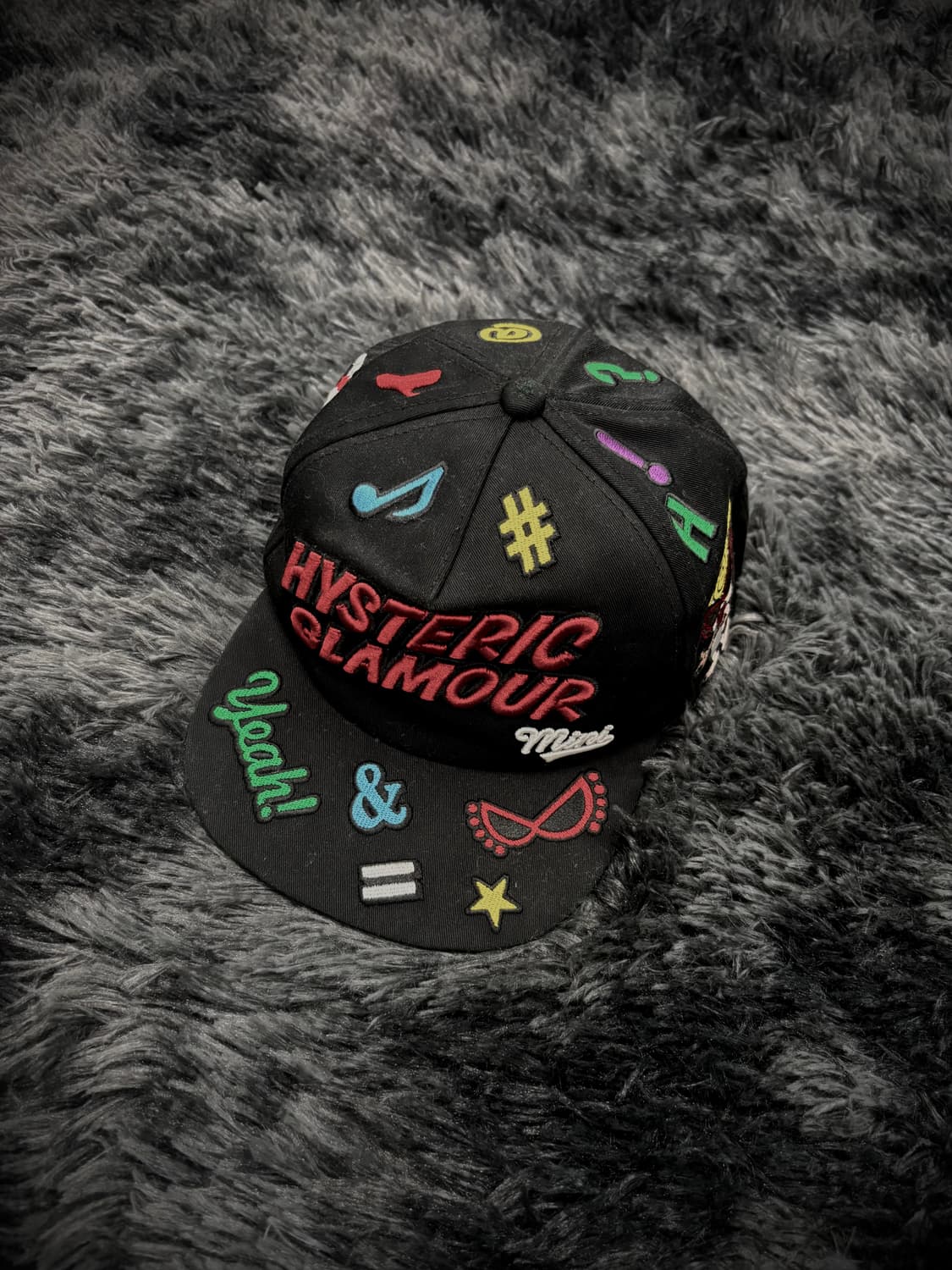 Hysteric Glamour mini 아메리칸 코믹스 레터링 블랙 캡  상품이미지1