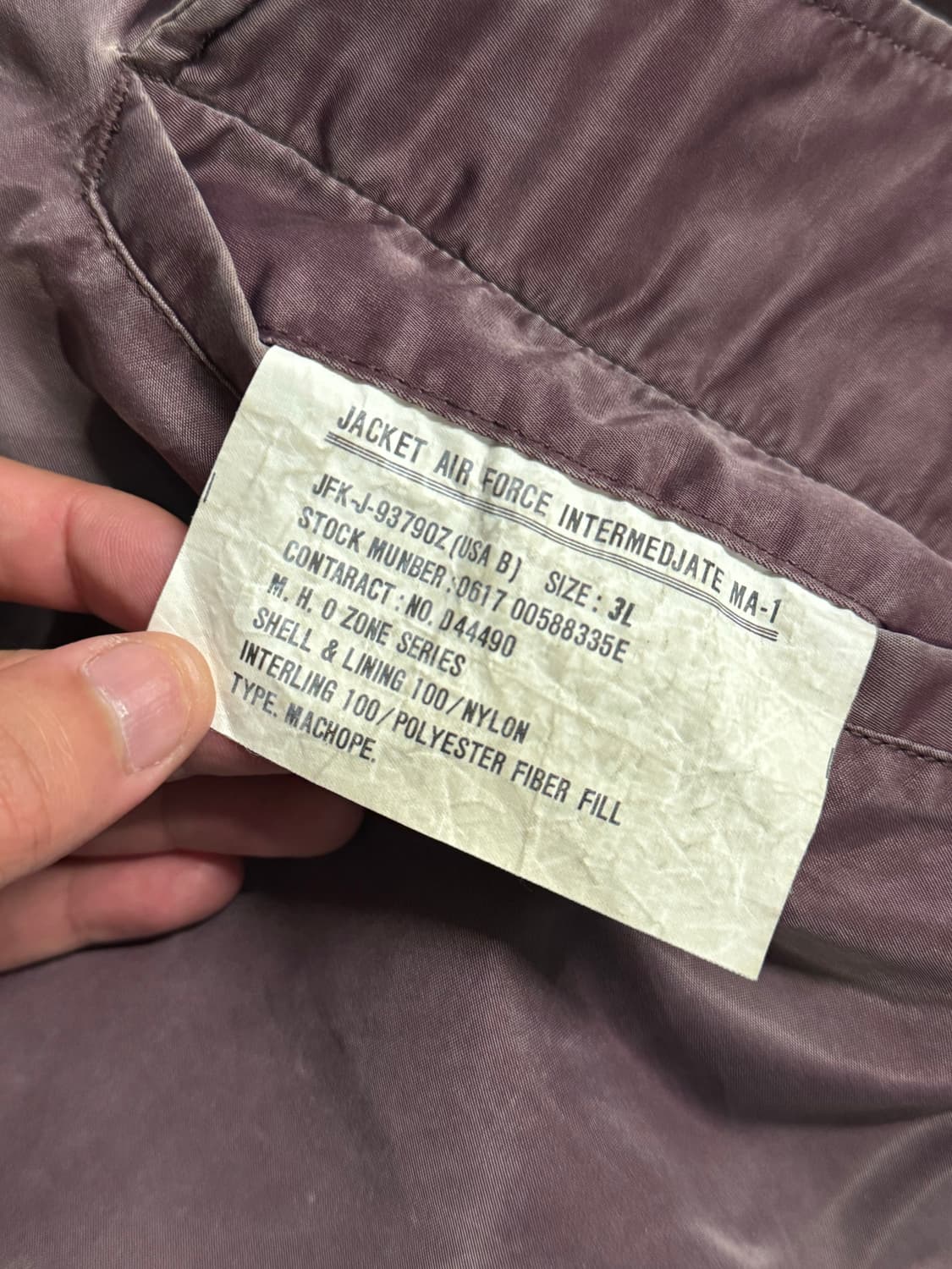 Machope 맥호프 스톤 워시드 버건디 MA-1 상품이미지4