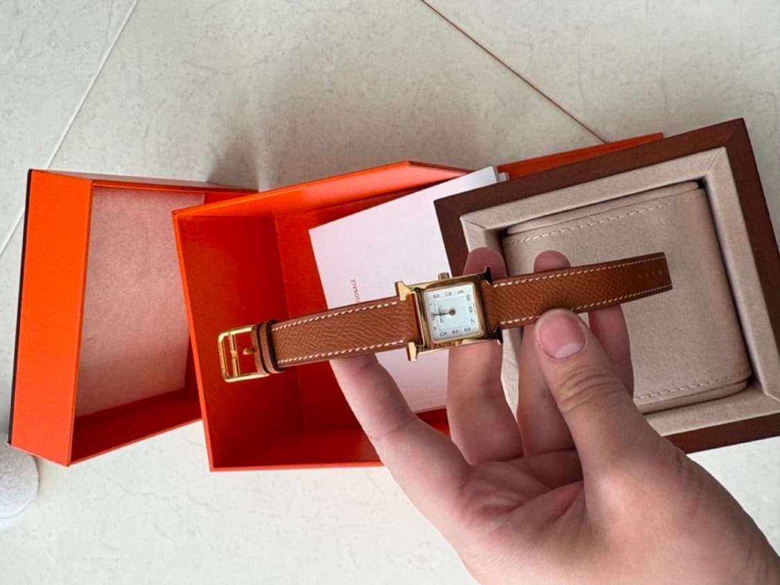 에르메스 H아워 금장 스몰 카멜 상품이미지1