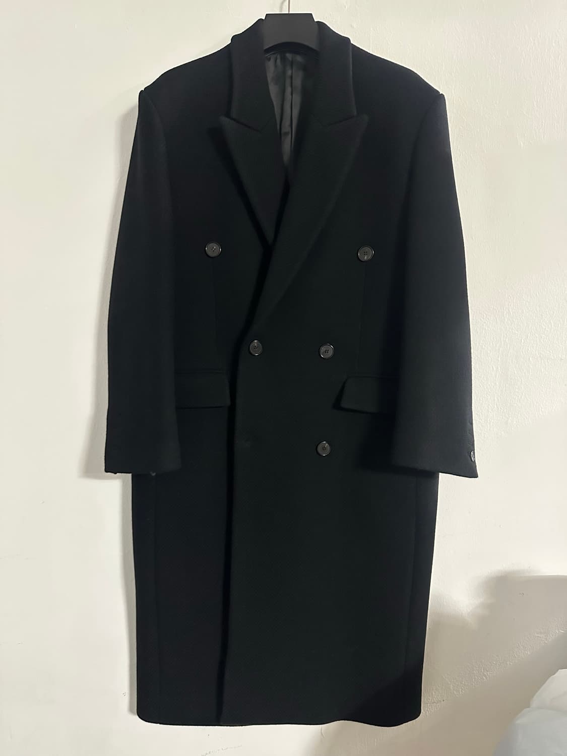  누아클레 더블 롱코트 블랙 L 새상품  상품이미지1