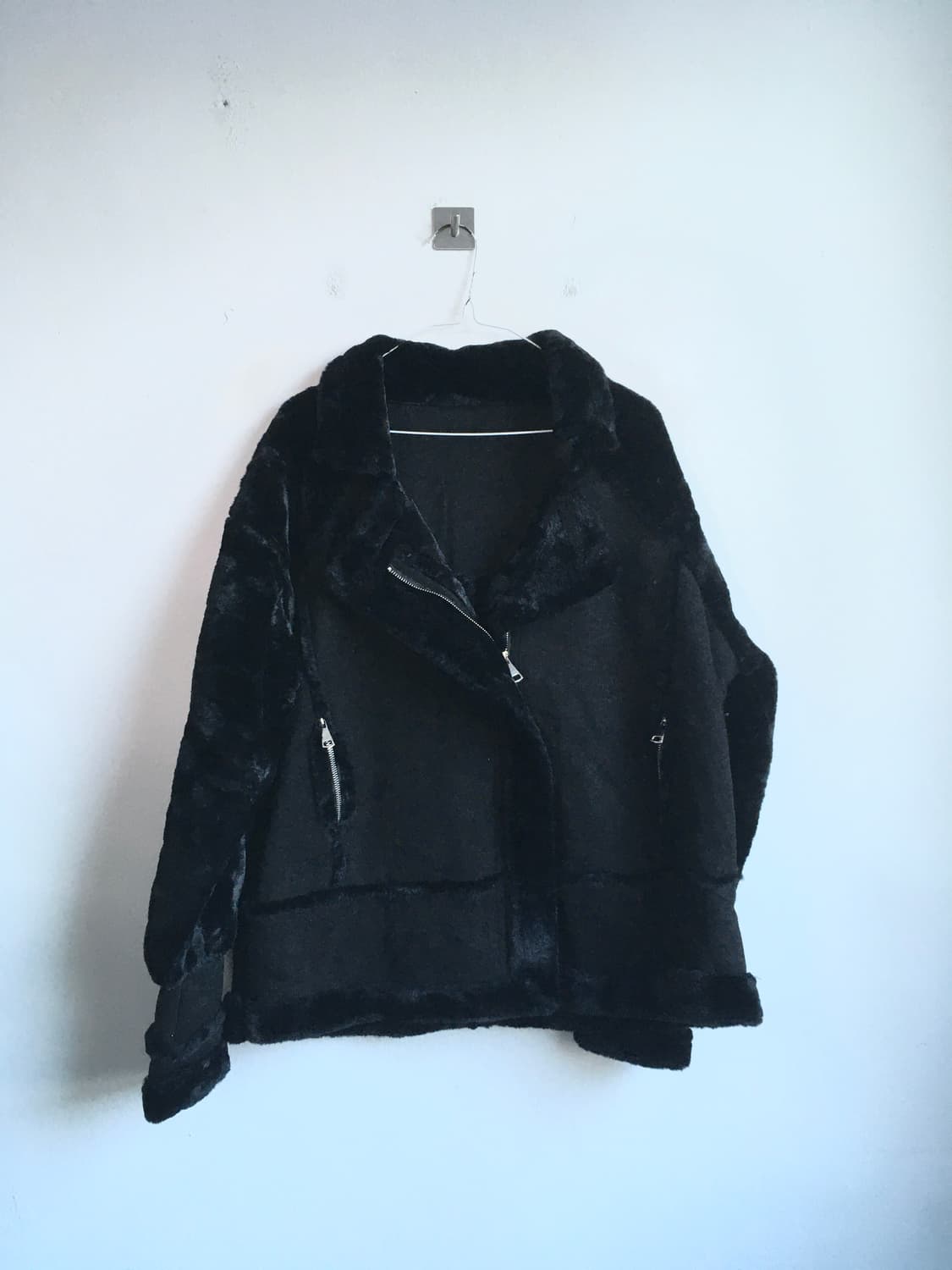 일본빈티지 블랙 퍼 무스탕 상품이미지1