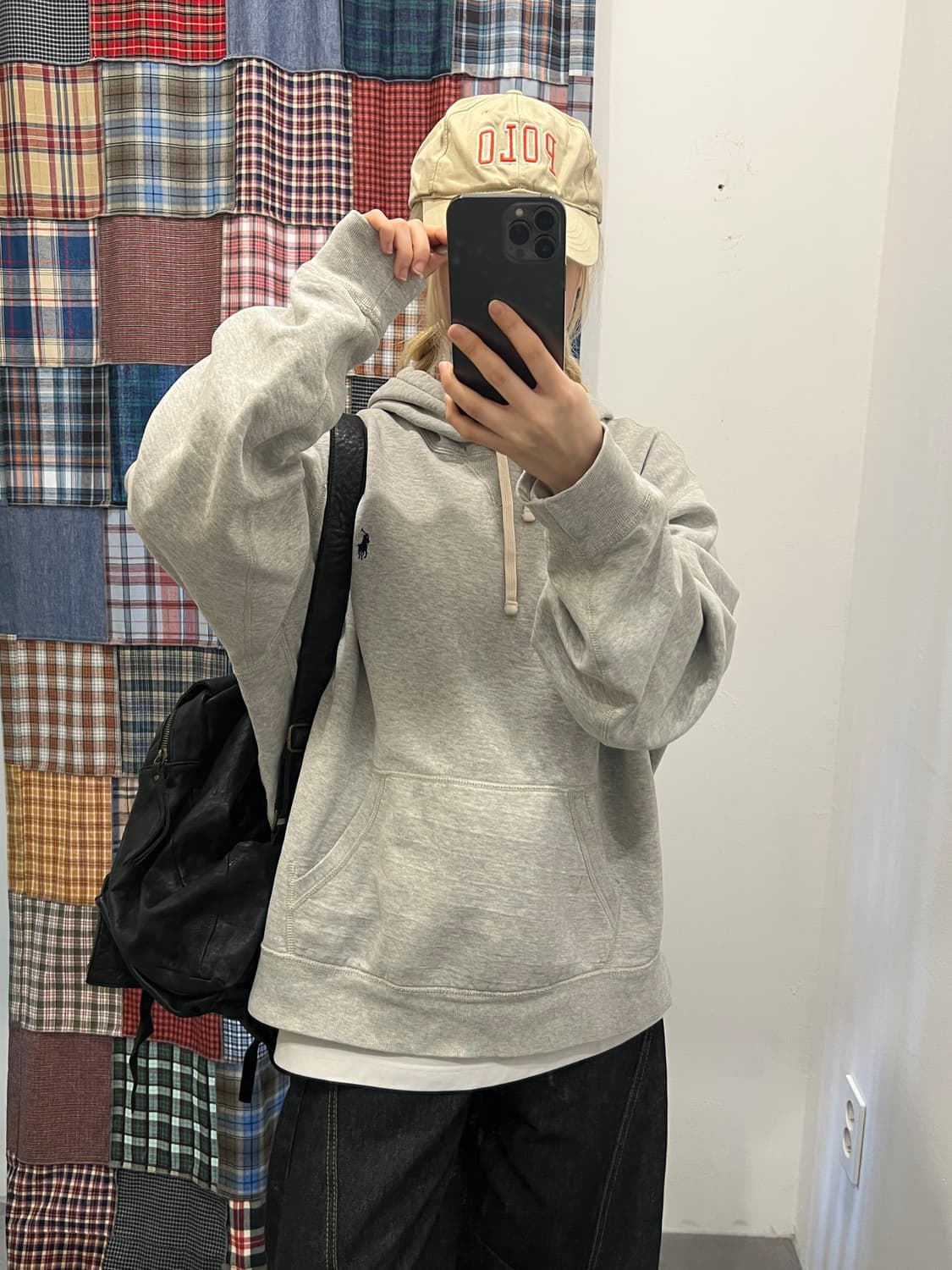 폴로 그레이 후드티 상품이미지2