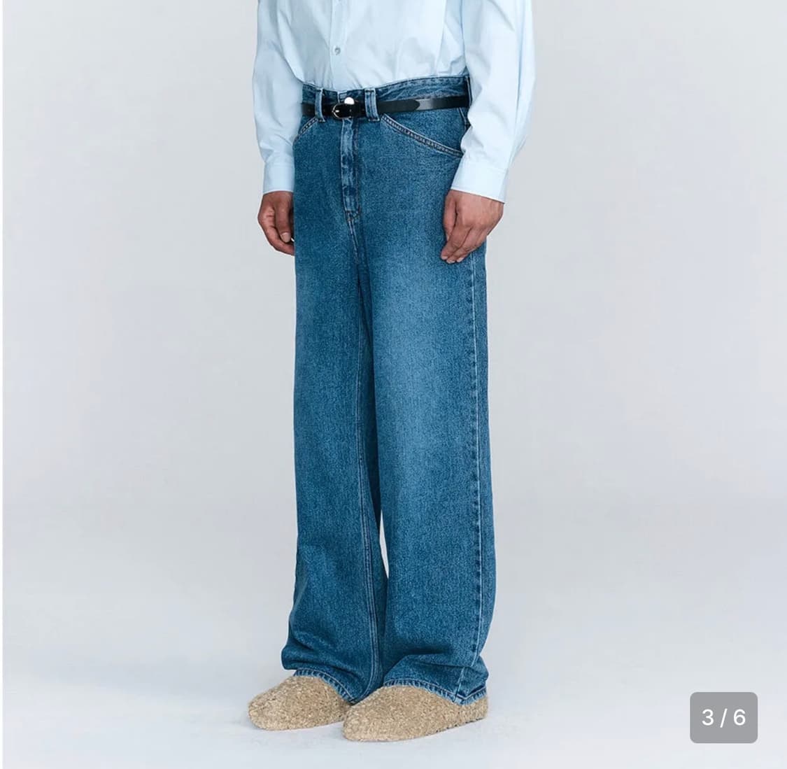 [L] 호이테(HEUTE) 워시드 데님 - 2회 착용, 실루엣 예술인 극 상품이미지1