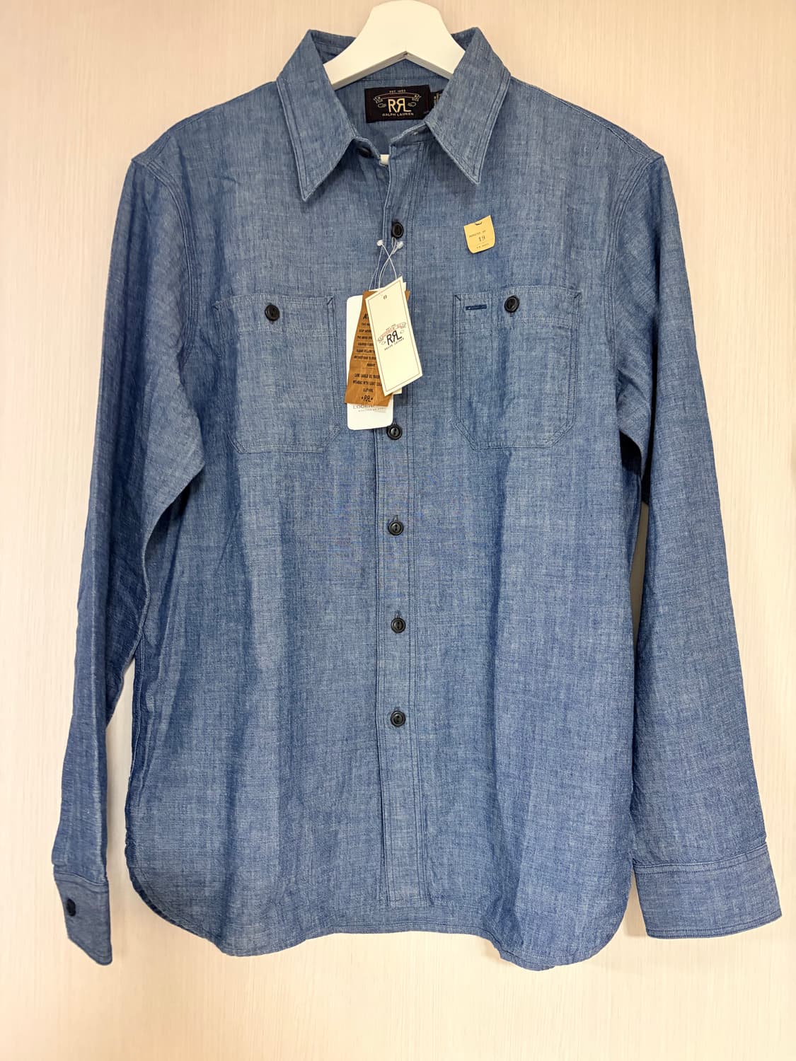 RRL 더블알엘 인디고 샴브레이 워크셔츠 M 상품이미지2