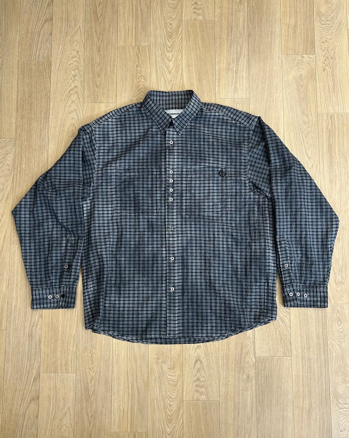 [L] NOMANUAL Oversized Check Shirt 상품이미지1