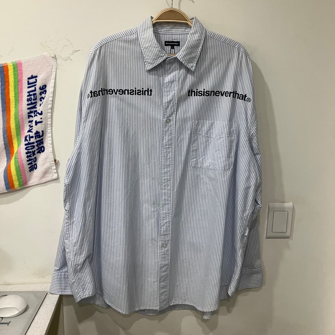 629 디스이즈네버댓 스트라이프 옥스포드 셔츠 상품이미지1