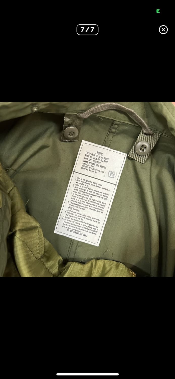 80s OG US M-65 피쉬테일 개파카 상품이미지7