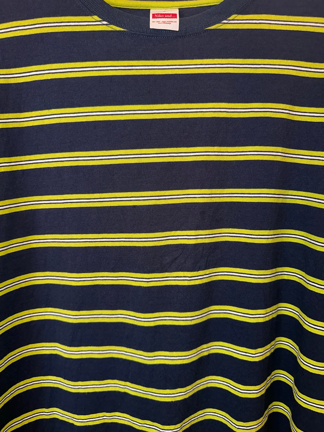 Niko and stripe pattern cotton T-shirt 상품이미지4