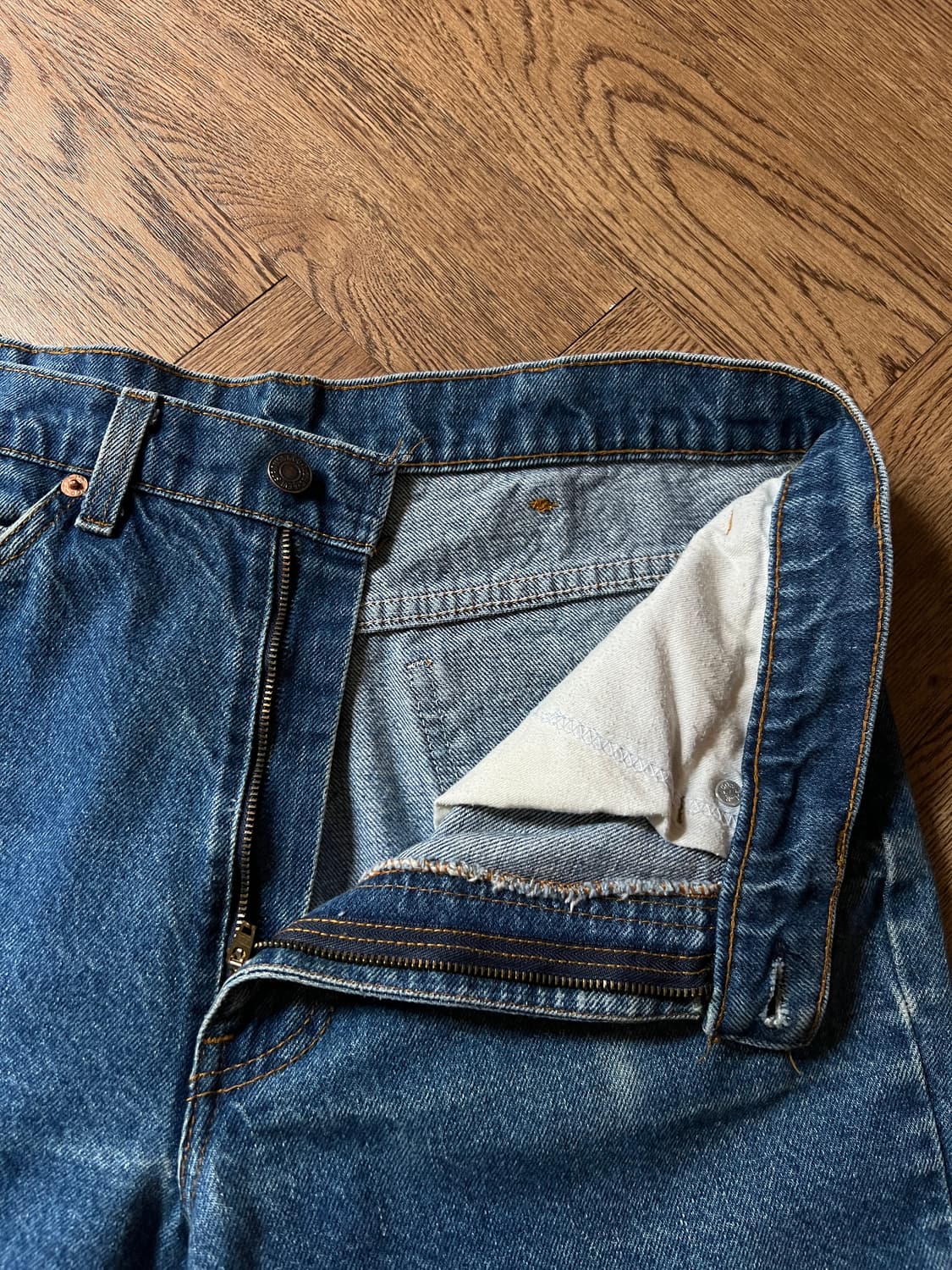 [34]80's 리바이스 USA 20517-0217 오렌지탭 플레어진 상품이미지3