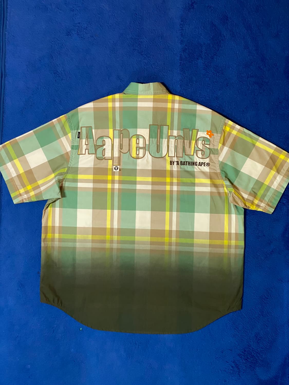 AAPE 에이프 바이 베이프 로고 자수 반팔 셔츠 L 상품이미지5