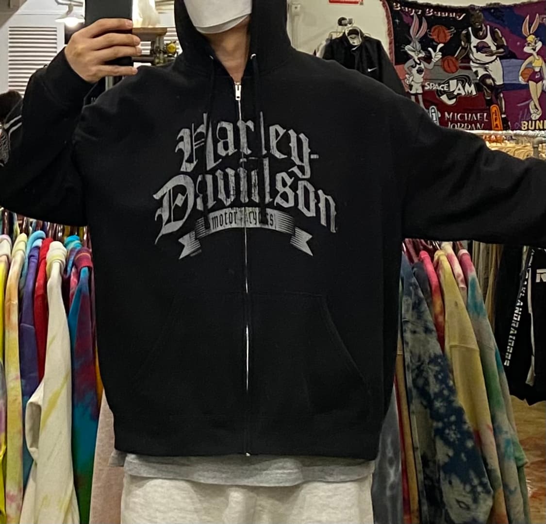 90s USA 할리데이비슨 빅로고 알라스카 후드집업  상품이미지3