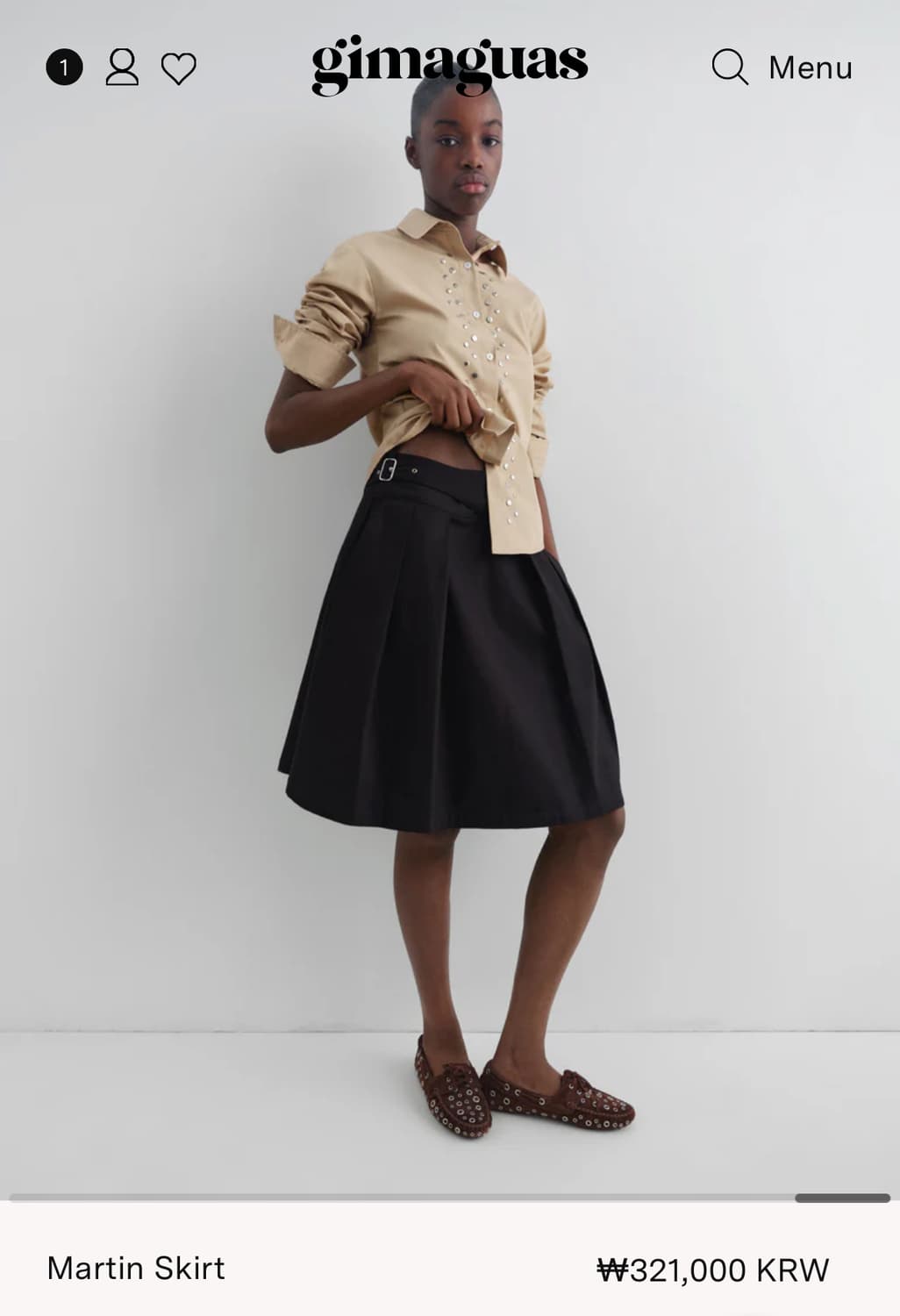 [M]기마구아스 Martin 스커트/블랙 상품이미지8