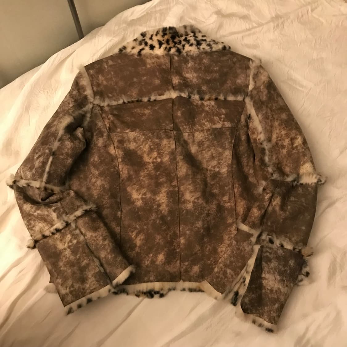 Vintage 갸루 레오파드 스웨이드 퍼 자켓 상품이미지6