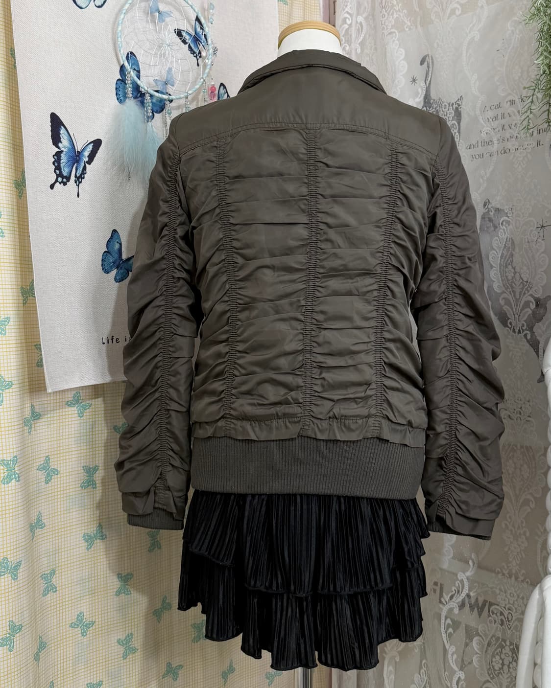 카키 셔링 Y2K 자켓 상품이미지7