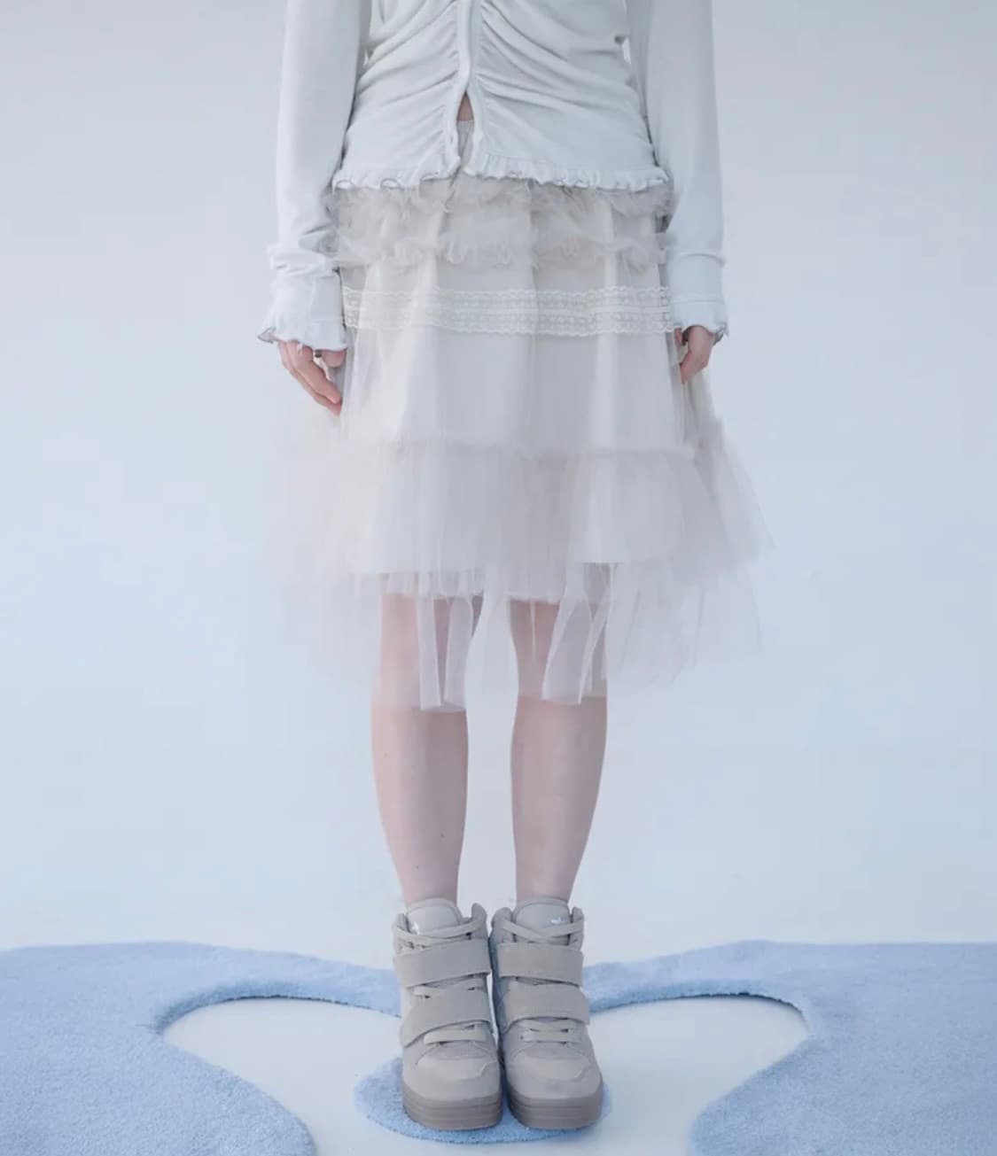 미레코 프릴 미디 스커트  상품이미지1