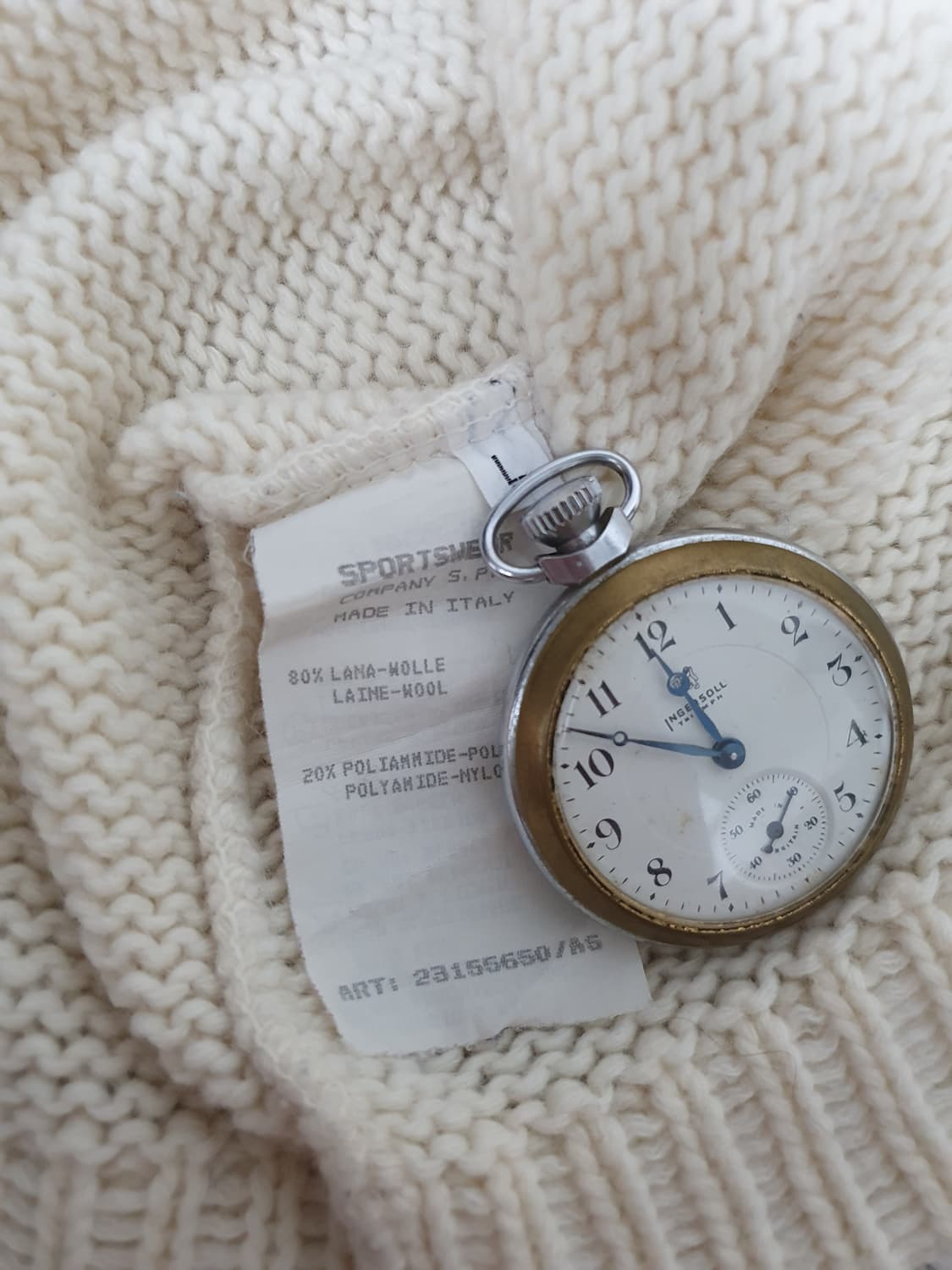 95AW 스톤아일랜드 그린 엣지 네이벌 롤넥 베이지 니트 상품이미지8