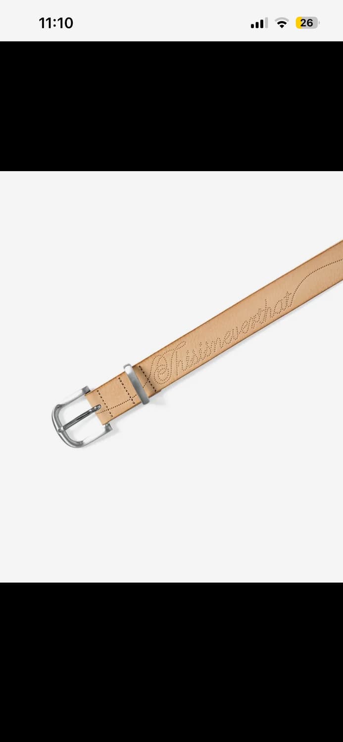 디스이즈네버댓 Dot Leather Belt Beige 상품이미지2