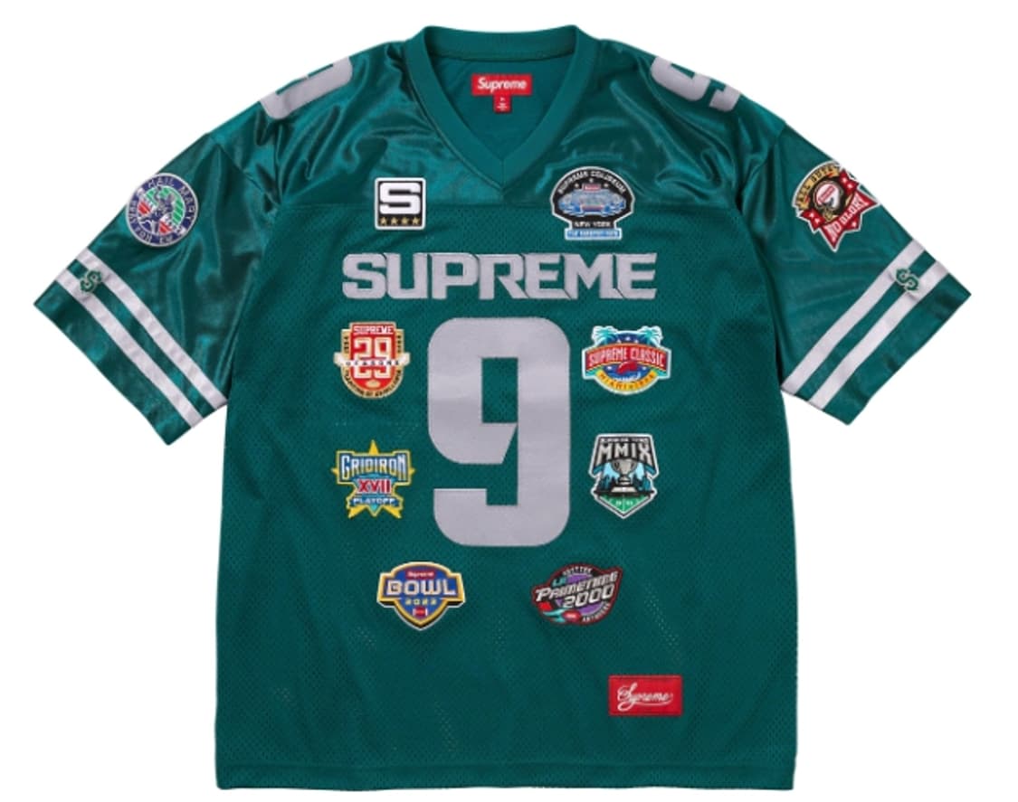 [S] 슈프림 챔피언쉽 자수 풋볼 저지 다크 틸 Supreme 상품이미지1