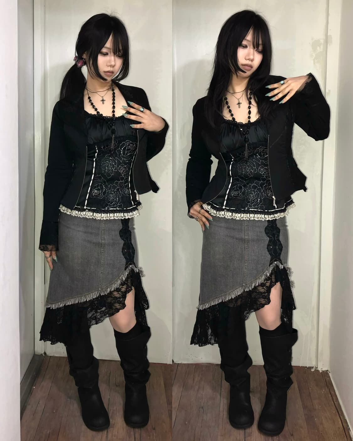 black floral oriental set 상품이미지1