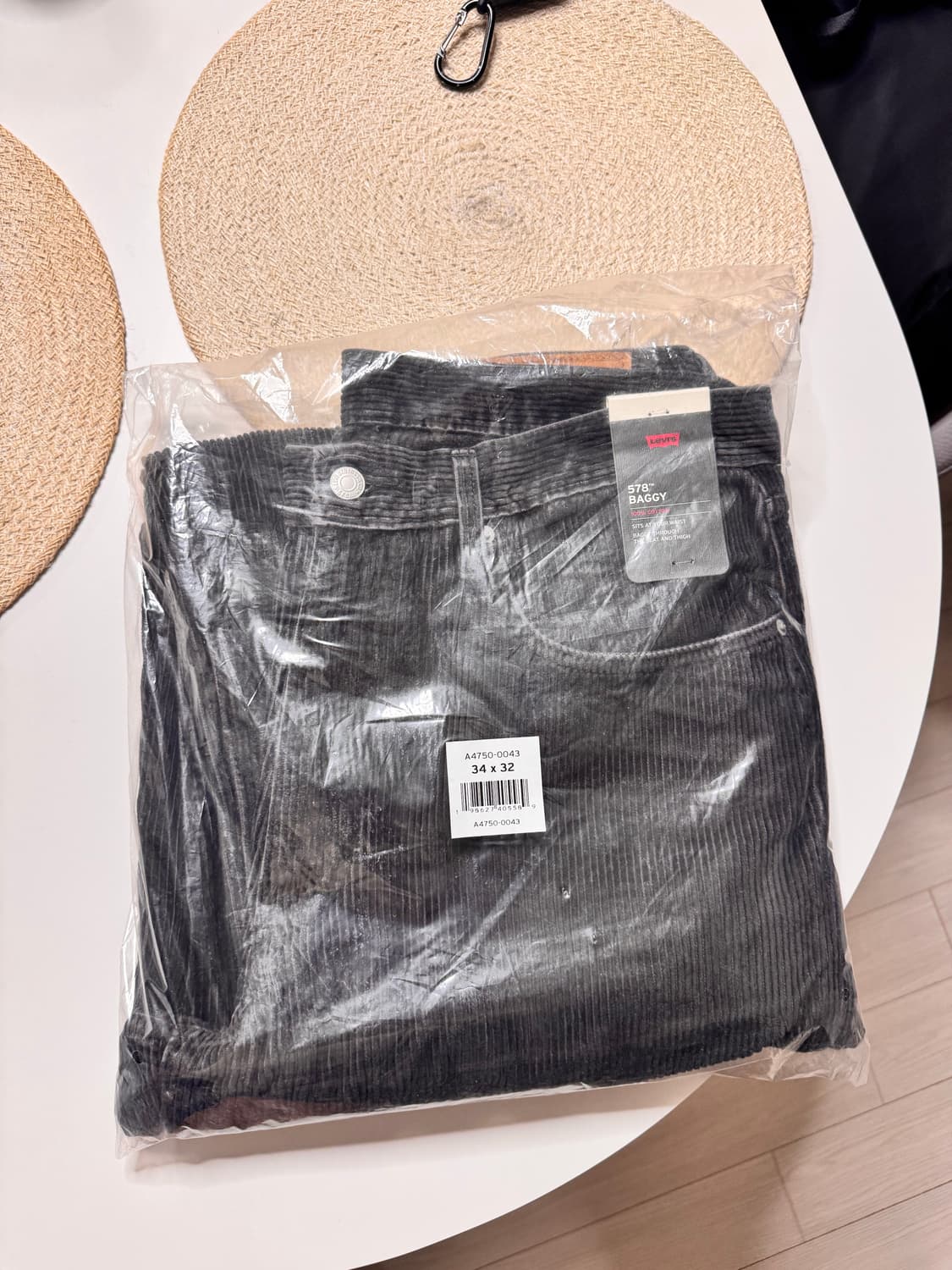 리바이스 578 블랙 코듀로이 34/32 상품이미지3