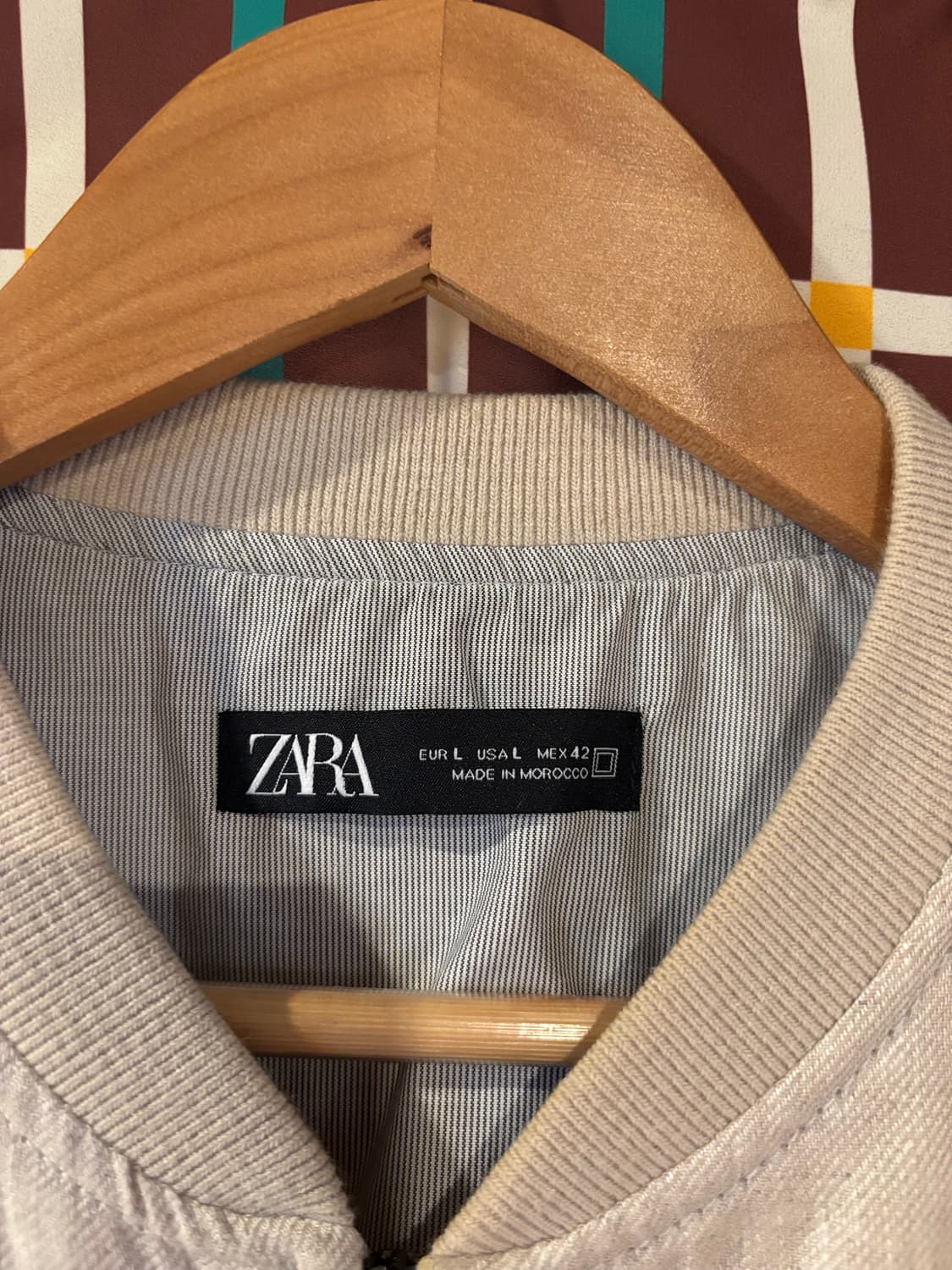 자라 린넨 봄버 자켓 아이보리 상품이미지3