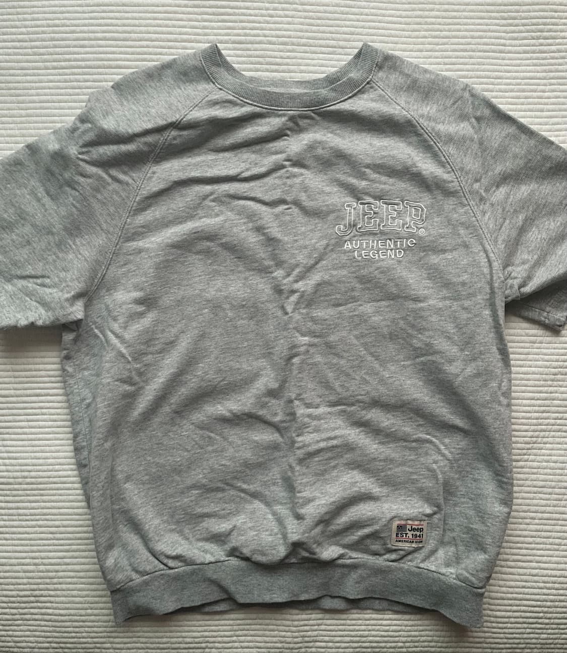 Jeep 반팔 맨투맨 티셔츠 그레이 상품이미지1