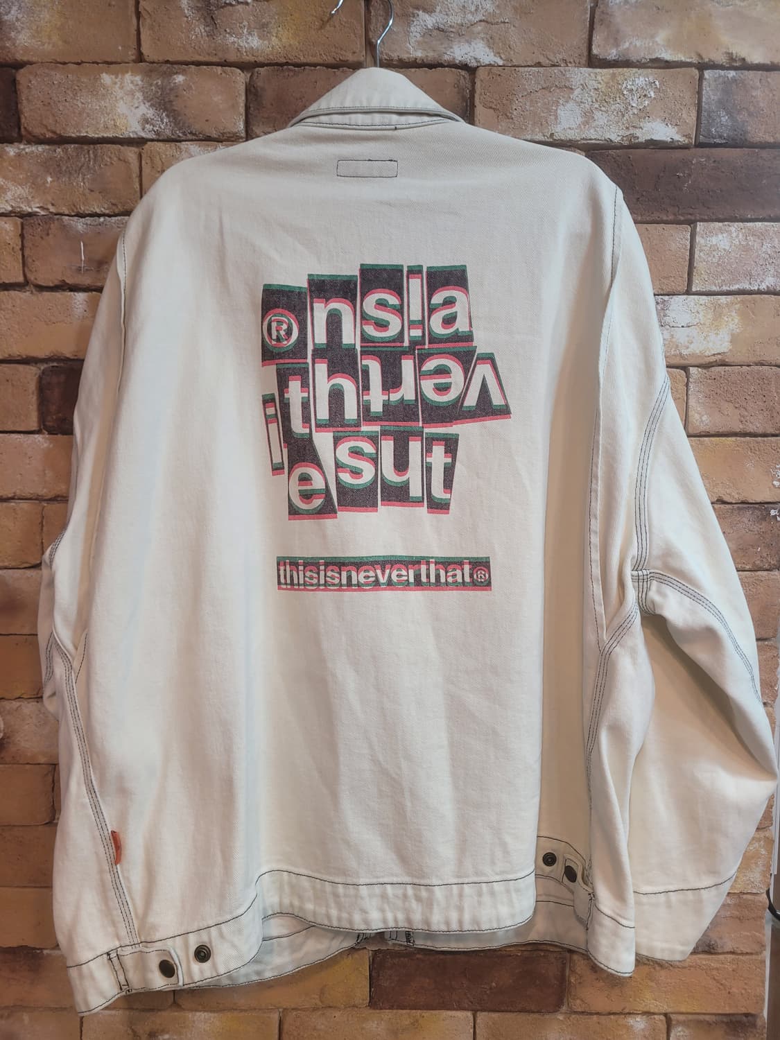 디스이즈네버댓 아이보리 데님 자켓 L 상품이미지2