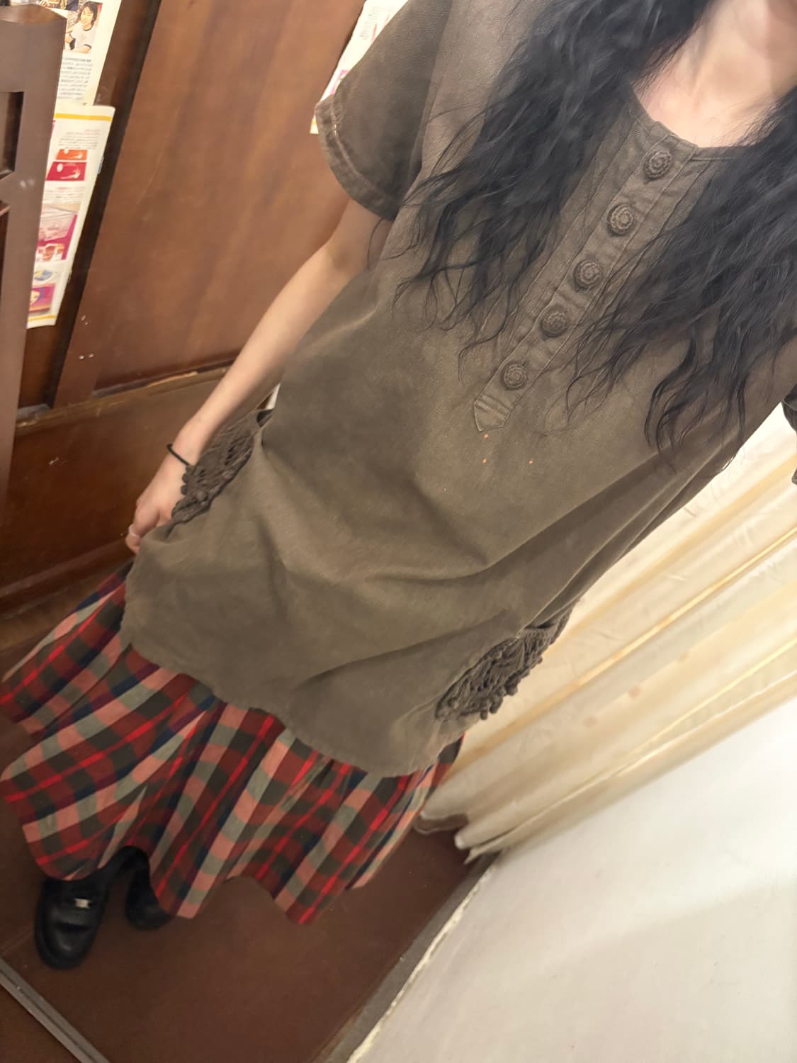 jpn vintage khaki mini one-piece 상품이미지1