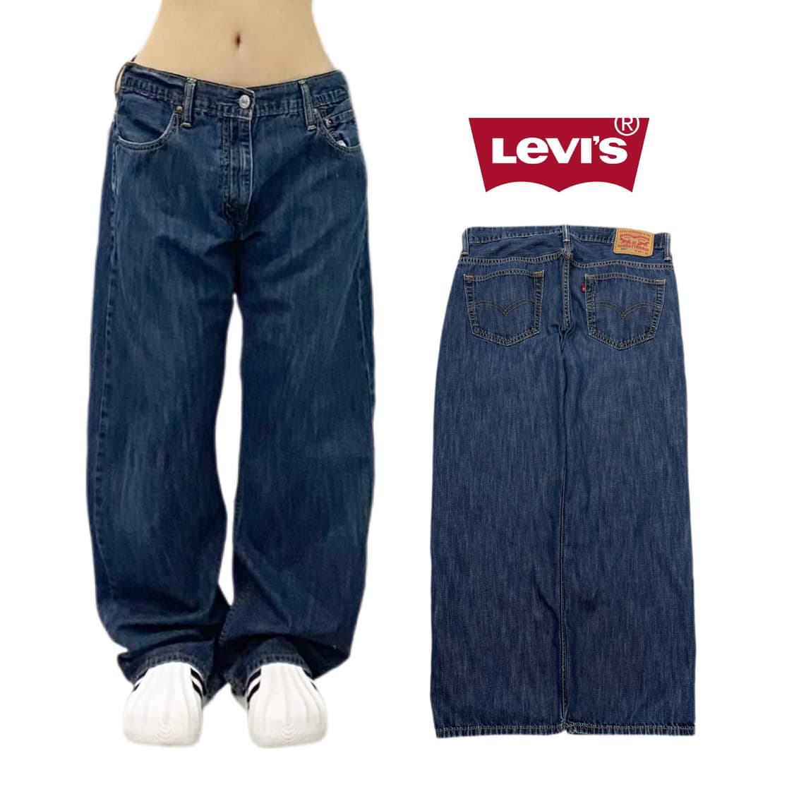 리바이스 569 새깅 워싱 와이드 스케이터 데님팬츠 상품이미지1