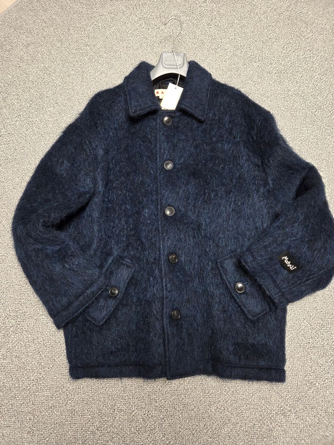 [50] 마르니 박시핏 라티네 체크 카방 코트 상품이미지3